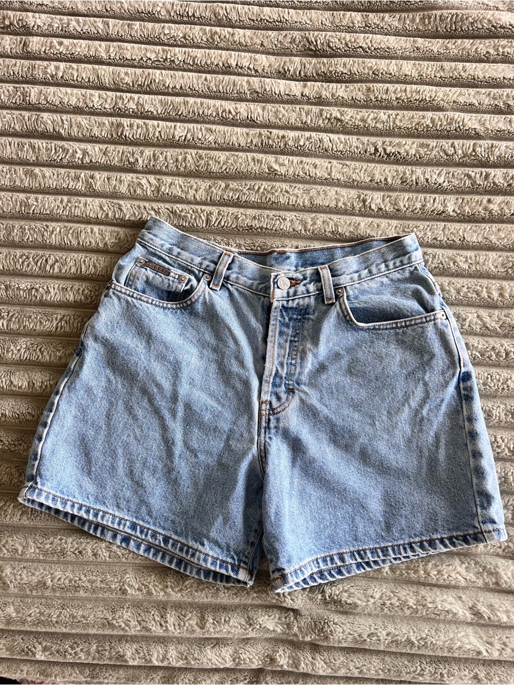SOLD Vintage from the 90s Calvin Klein 5" Cutoff Denim Shorts- Size 6